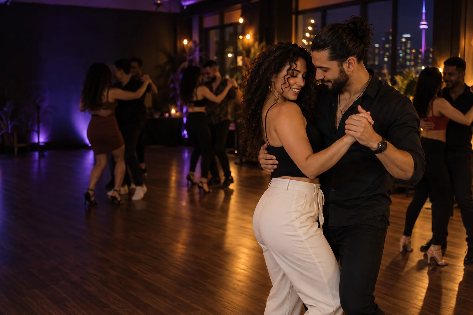 AI-generated illustrative dance scene